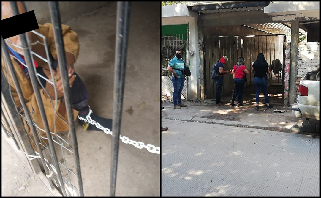 La mujer, al percatarse de la presencia de la policía, lo desató y lo introdujo a una recamara. Foto: Especial