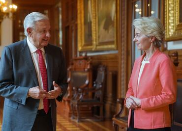 Acuerdan AMLO y presidenta de Comisión Europea apresurar firma de TLC entre México y Europa