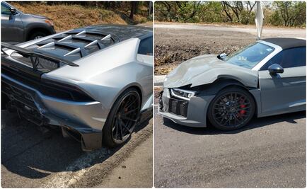 Audi R8 choca contra Lamborghini en carretera La Pera-Cuautla