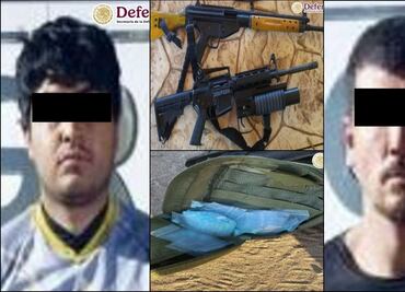 Gabinete de Seguridad detiene a dos sujetos con armas de fuego y mil pastillas de fentanilo en Sinaloa