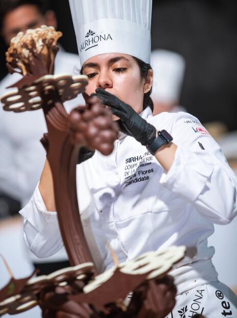 Roxana Flores durante el Pastry World Cup Americas 2026. Foto: IG @cmpatisserie_mexico