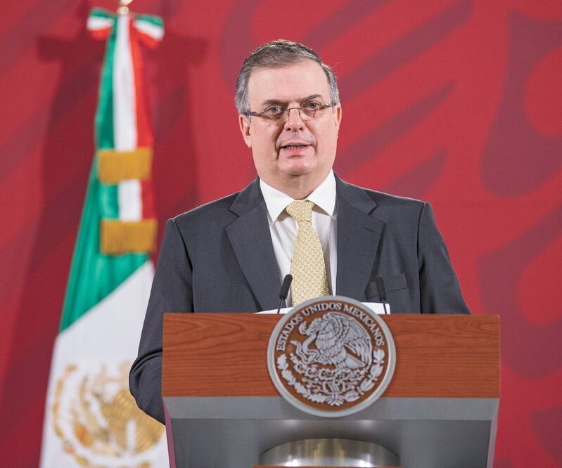 El canciller Marcelo Ebrard formará parte de la comitiva que acompañará al Presidente a EU, la cual también estará integrada por la titular de Economía y el jefe de la Oficina de la Presidencia. ARCHIVO EL UNIVERSAL