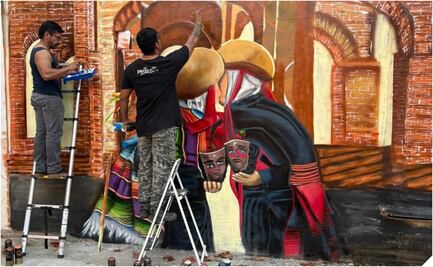 Vandalizan el mural de Los parachicos realizado por el artista Tesk Tesk en Tuxtla, Chiapas; afirman que la pintura es un “atentado” contra las tradiciones