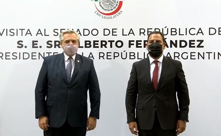 Inicia la visita oficial de Alberto Fernández, presidente de Argentina, al Senado de la República