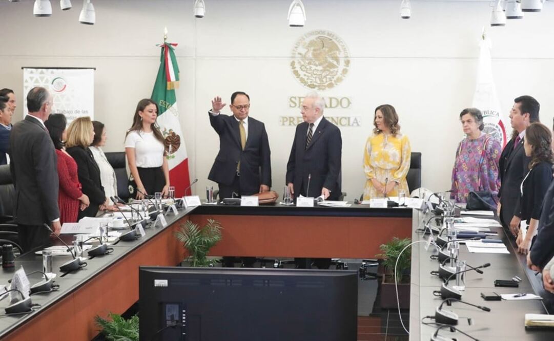 Comparecencia del cónsul en Nueva York, Jorge Islas, ante las comisiones unidas de Relaciones Exteriores y de Relaciones Exteriores, América del Norte (Tomada de Twitter @senadomexicano)