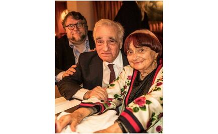 La foto que junta a Agnès Varda, Martin Scorsese y Guillermo del Toro
