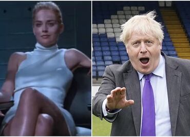 Señalan a legisladora de distraer a Boris Johnson con las piernas, como escena de Sharon Stone en "Bajos Instintos"