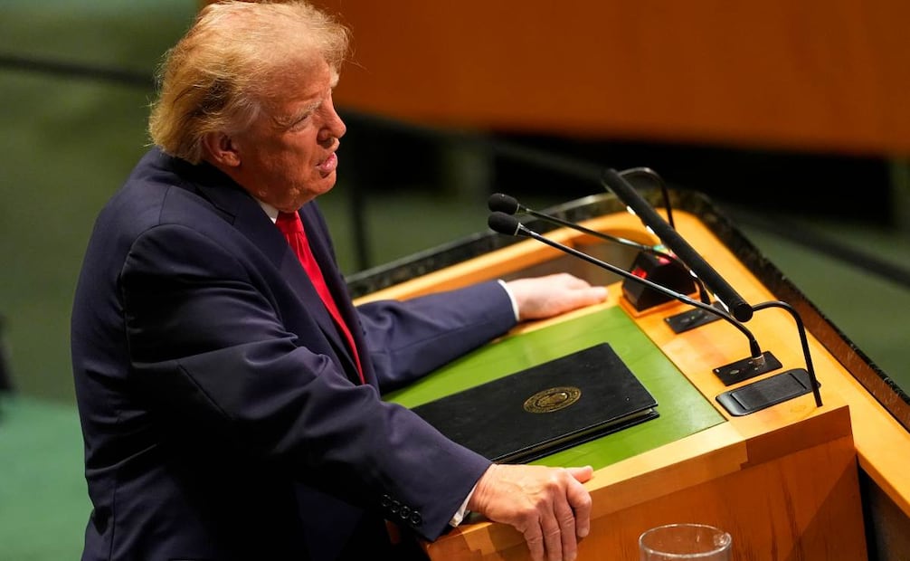 El presidente de Estados Unidos, Donald Trump, interviene durante la 81.ª sesión de la Asamblea General de las Naciones Unidas en la sede de la ONU, el martes 22 de septiembre de 2026. Foto: AP