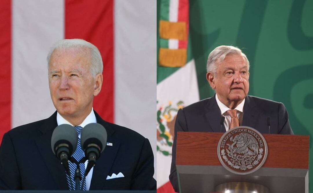 Presidentes de Estados Unidos, Joe Biden, y de México, Andrés Manuel López Obrador. FOTOS: Archivo