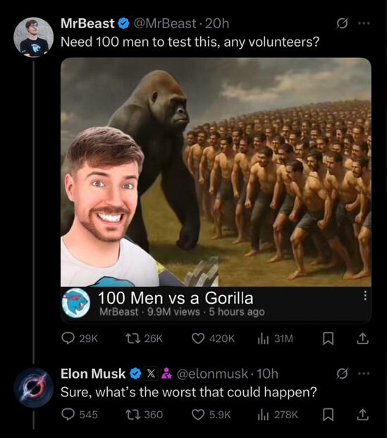 El creador de contenido convocó a los internautas más valientes apra su nuevo experimento. Foto: Captura de Pantalla