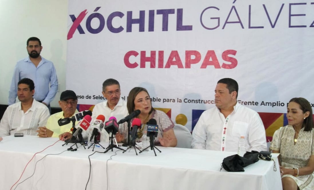 Xóchitl Gálvez afirmó en Chiapas que hoy "sí hay contienda” para las elecciones presidenciales de 2024 “y se va aponer buena"; se los garantizo porque nosotros traemos buenas ideas". Foto: especial