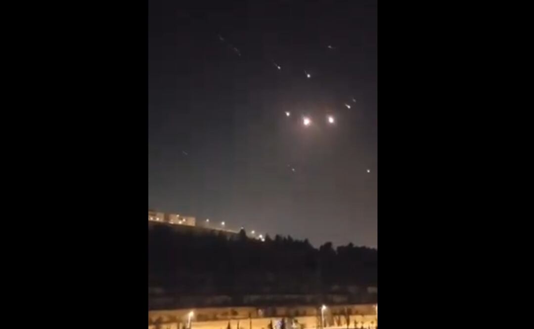 Irán inició el ataque con drones a Israel el sábado 13 de abril. Foto: Captura de video