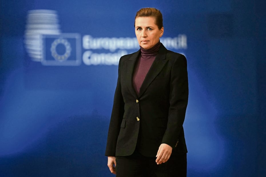 Mette Frederiksen, Primera Ministra de Dinamarca. Foto: Nicolas Tucat / AFP