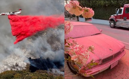 Incendios en California; ¿qué es y cómo funciona el polvo rosa con el que combaten el fuego en Los Ángeles?