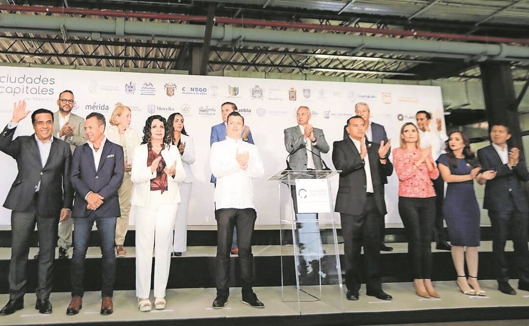 Los alcaldes que conforman la Asociación de Ciudades Capitales de México presentaron las conclusiones de su encuentro. 