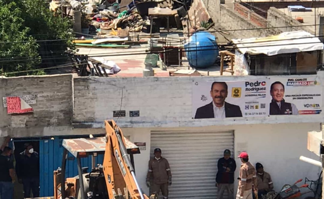 Aspectos de la barda donde Andrés fue detenido. Foto: Rebeca Jiménez