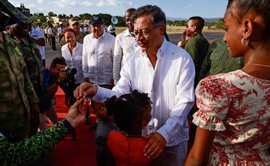 El presidente de Colombia, Gustavo Petro, durante su visita a Haití, el pasado miércoles. (28/01/2025) Foto: Patrice Noel | AP