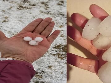 ¿Pelotas de golf, ping-pong y ciruelas? Internautas comparan tamaño del granizo que cayó en el EDOMEX