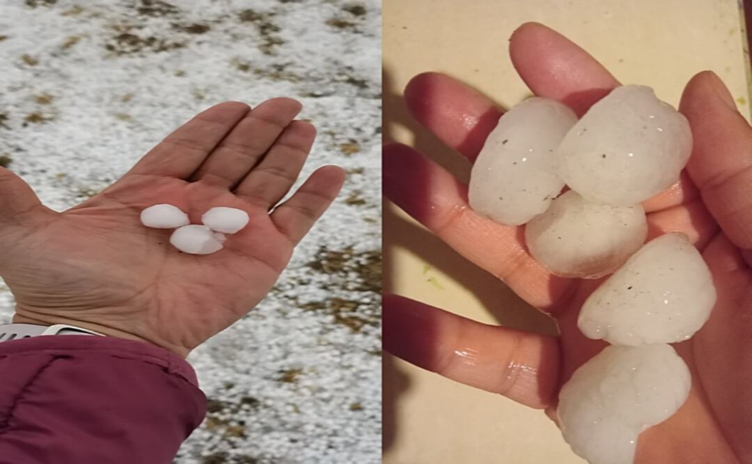 La cantidad de granizo propició que los zapatos de los habitantes de municipios como Tepotzotlán, se hundieran en el hielo hasta unos 20 centímetros Foto: Especial