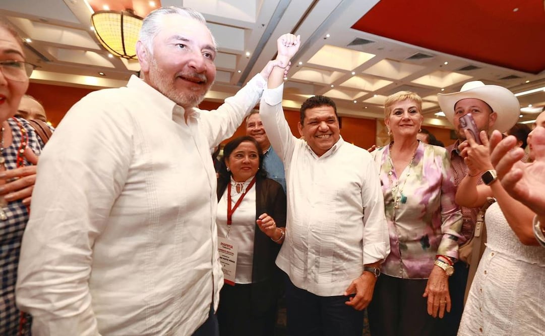 Adán Augusto López, exaspirante a la presidencia, acompañó a Javier May, quien recibió su constancia como candidato a la gubernatura de Tabasco / Foto: @TabascoJavier