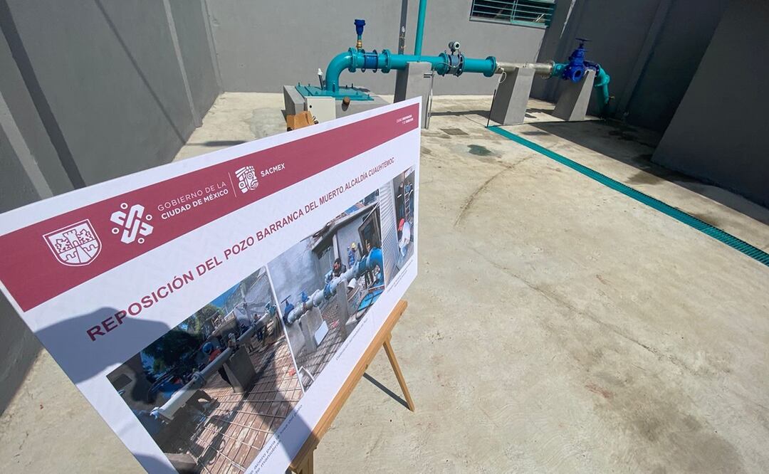 Sacmex repone pozo en la colonia Doctores para suministrar agua potable a 26 mil habitantes. Foto: Alberto Acosta