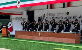Ser soldado o GN, decisión difícil en esta época de retos, dice Trevilla; encabeza 203 aniversario del Estado Mayor