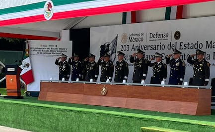 Ser soldado o GN, decisión difícil en esta época de retos, dice Trevilla; encabeza 203 aniversario del Estado Mayor