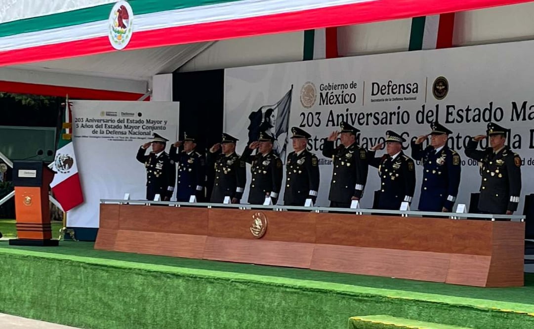 Ceremonia por el 203 aniversario del Estado Mayor en el Campo Militar 1-A. Foto: Especial