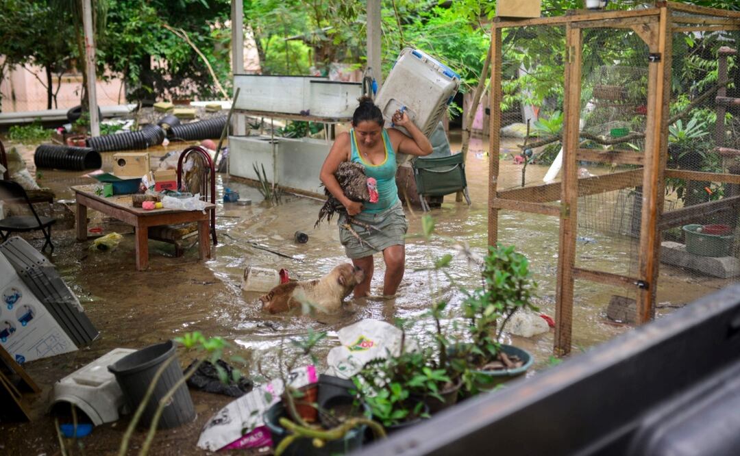 Afectaciones por lluvias en Poza Rica, Veracruz. (10/10/2025). Foto: AFP