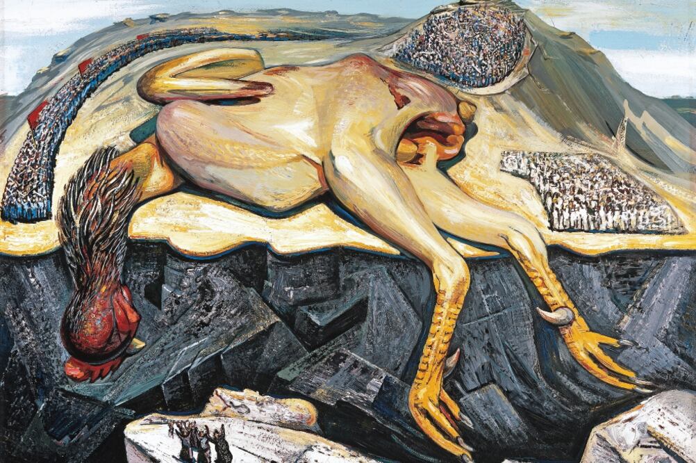 'Muerte y funerales de Caín', de David Alfaro Siqueiros (CORTESÍA CONACULTA)