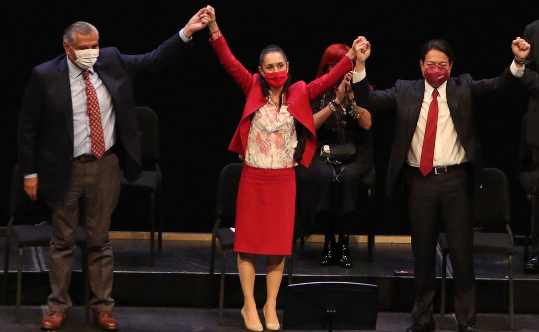 Claudia Sheibaum asistió a un evento en el Auditorio Nacional para celebrar los tres años del triunfo electoral del presidente López Obrador. Foto: Carlos Mejía / EL UNIVERSAL