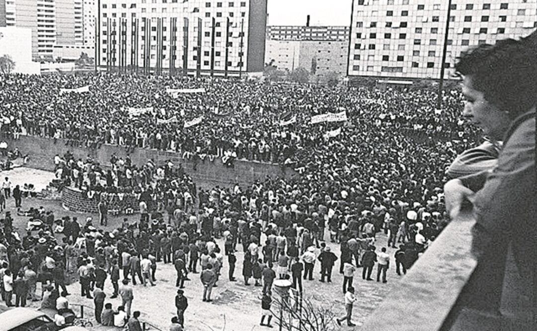 Movimiento estudiantil en Tlatelolco. Foto: Archivo / EL UNIVERSAL