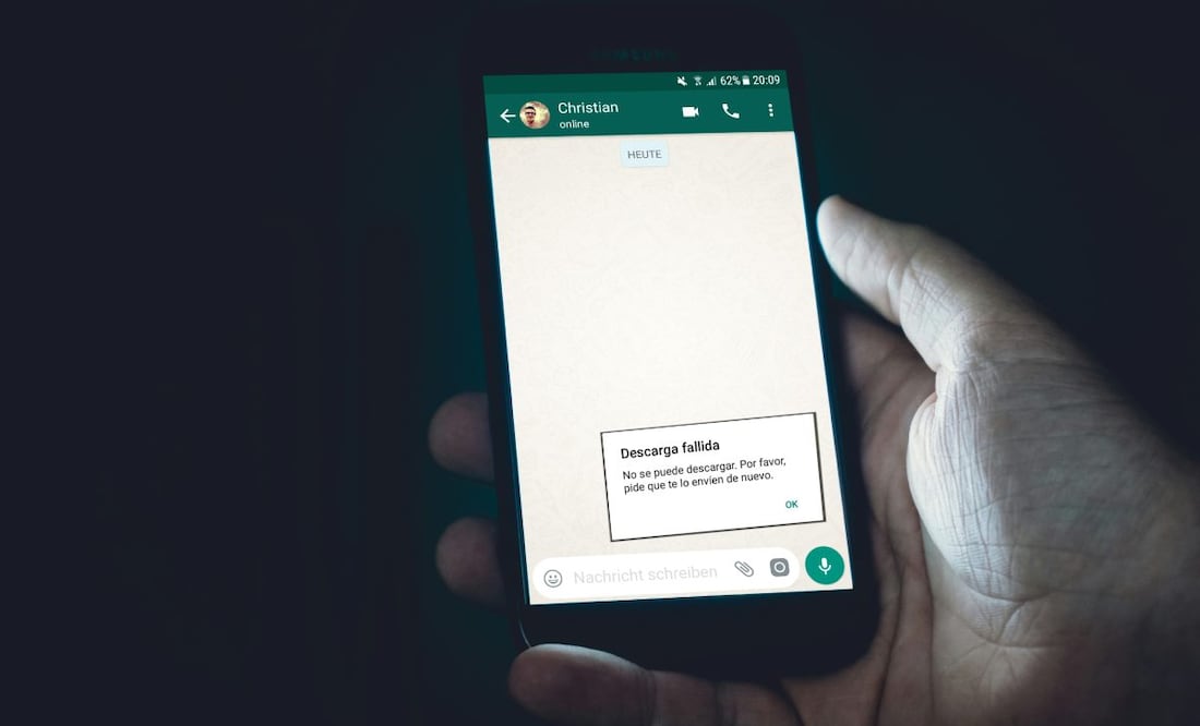 "Descarga fallida" en WhatsApp. Imagen: Unsplash