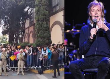 Fans de Paul McCartney le llevan serenata, horas antes del primer concierto en México