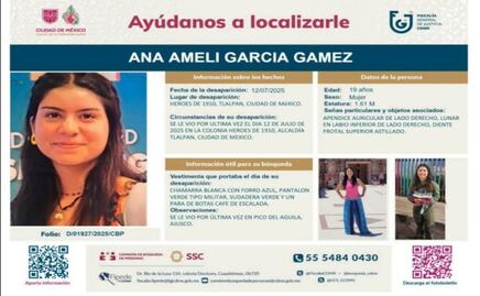 Buscan a Ana Ameli García, estudiante de Biología de la UNAM; desapareció en Tlalpan