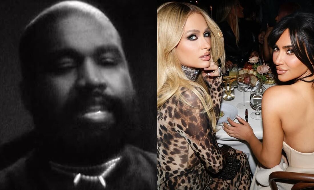 Kanye West, Paris Hilton y Kim Kardashian. Foto: Instagram oficial.