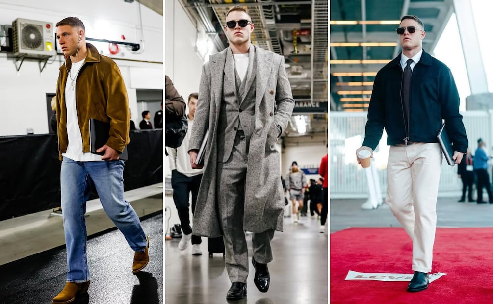 Atleta de élite, estilo de primera fila en la moda. Foto: Instagram @christianmccaffrey