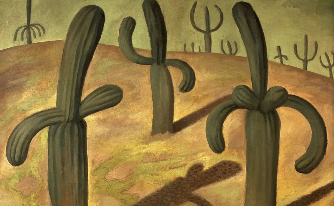 "Paisaje con cactus" del pintor Diego Rivera. Foto: Fundación Banco Santander. Diego Rivera: VEGAP - © 2026 Banco de México Diego Rivera Frida Kahlo Museums Trust, Mexico, D.F. / VEGAP