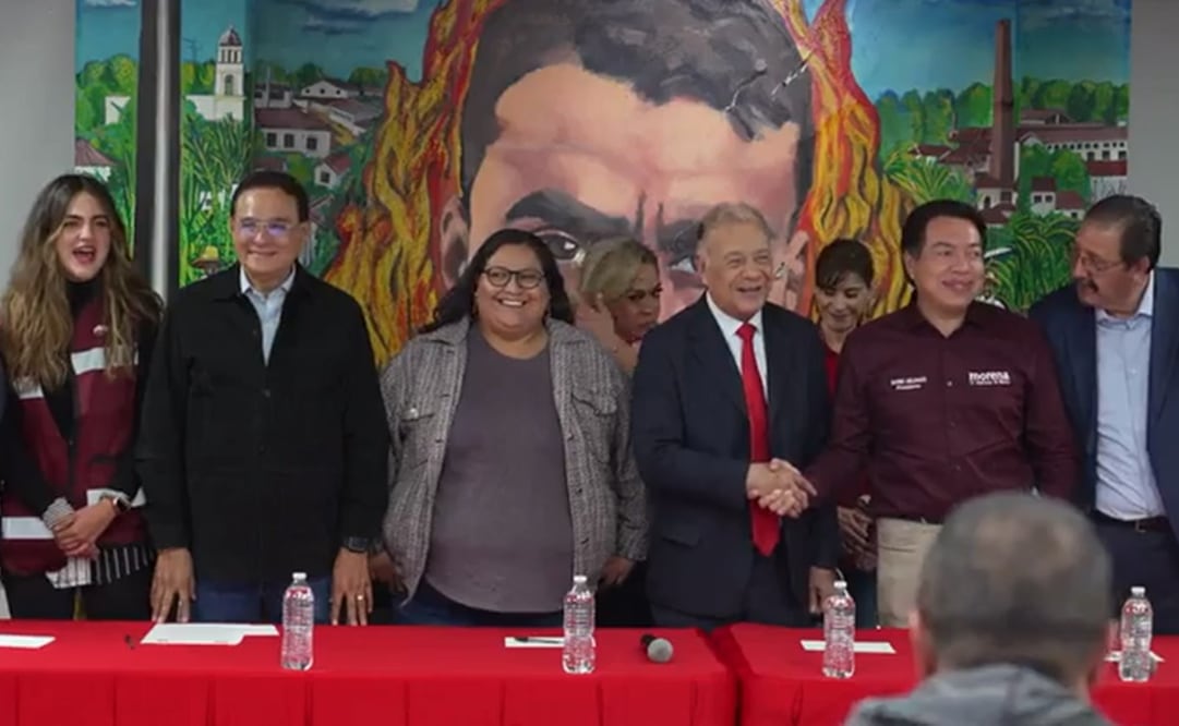 Morena y PT ofrecen conferencia conjunta. Foto: Captura de pantalla