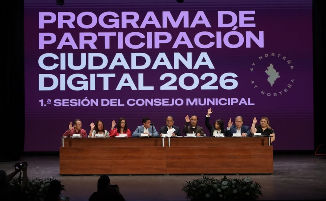 Presentación del Programa de Participación Ciudadana Digital 2026, en Escobedo, Nuevo León. Foto: Especial