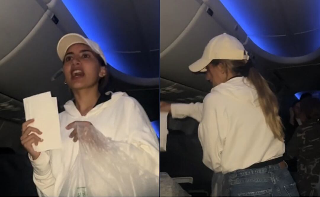 Mujer vende donas en pleno vuelo y la apodan “Lady Krispy Kreme”. Foto: Captura de video