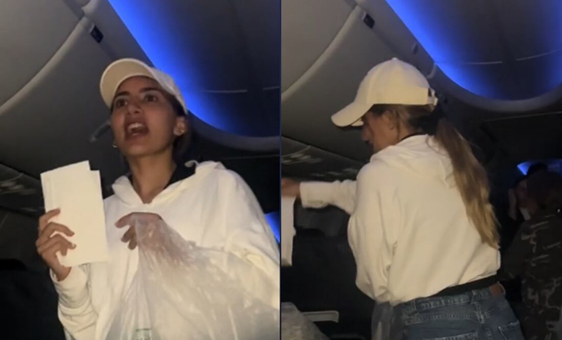 Mujer vende donas en pleno vuelo y la apodan “Lady Krispy Kreme”. Foto: Captura de video