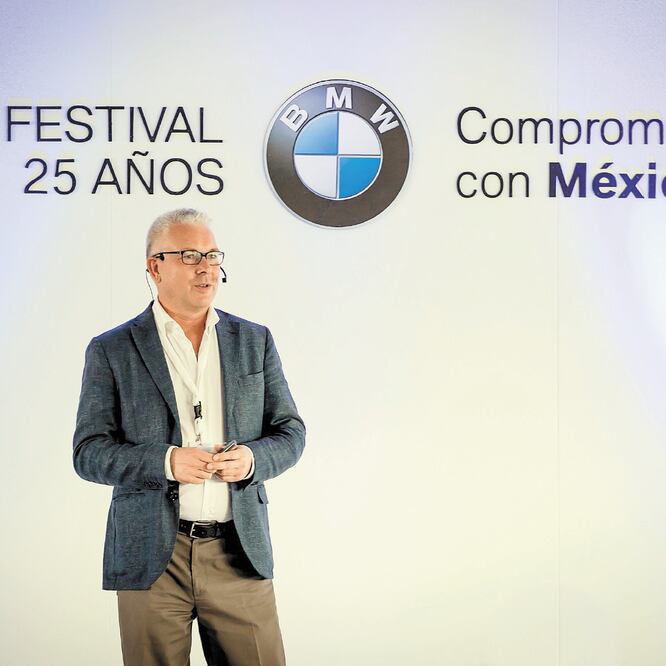 Alexander Wehr, en la celebración por el cuarto de siglo de BMW en México. CORTESÍA