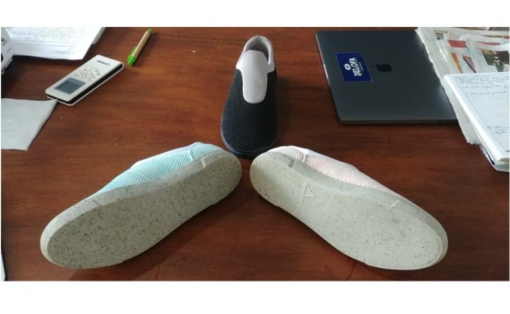 Transforman PET y sargazo en zapatos ecológicos