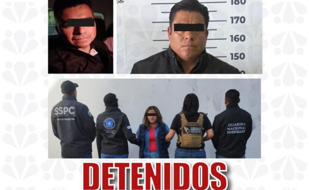 Detenidos por asesinato de matrimonio poblano (26/02/2026). Foto: Especial