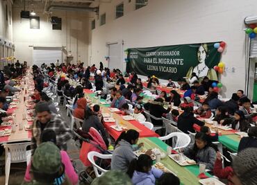 Migrantes celebran Navidad en centros de Ciudad Juárez y Tijuana