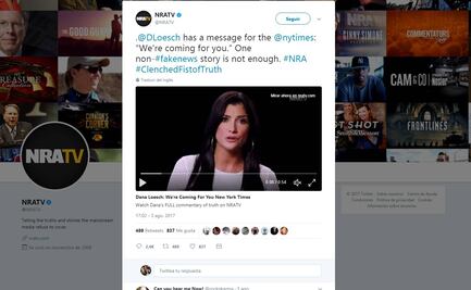 "Trollean" a vocera de la Asociación Nacional del Rifle por error en tuit