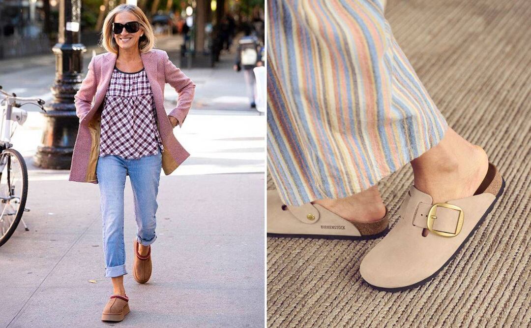 Sarah Jessica Parker es imagen de la marca de calzado UGG. Foto: Especial. Instagram @ugg @birkenstockmexico