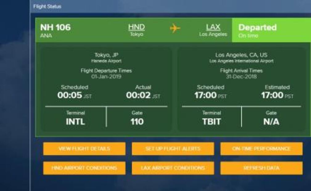 Avión "viaja en el tiempo"; sale de Tokio en 2019 y llega a EU en 2018