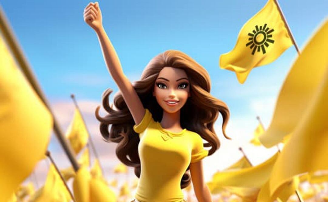 La "Barbie perredista" se volvió viral en redes sociales. Foto: Facebook PRD Michoacán